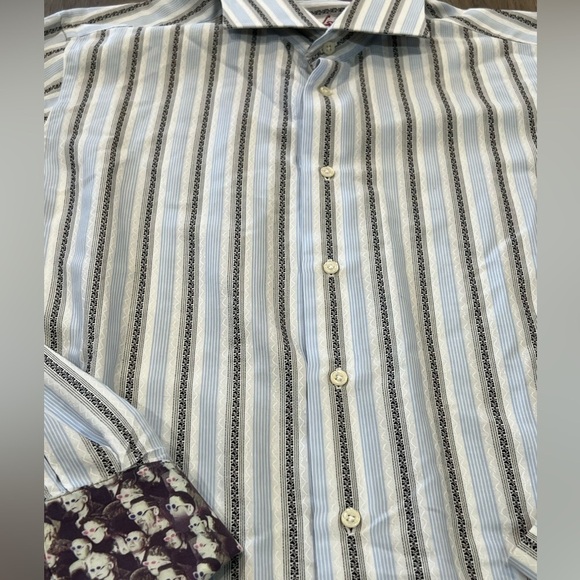 Robert Graham Size 41 / 16 Special Edition Pattern Cuff Retro Vintage Shirt - Picture 5 of 8